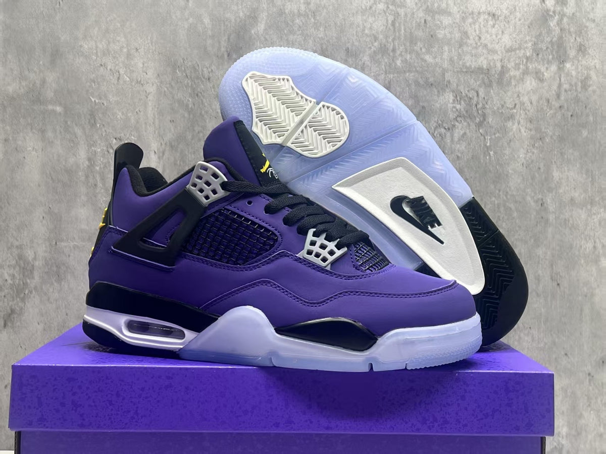 Air Jordan 4 Retro Lakers Purple-Gold