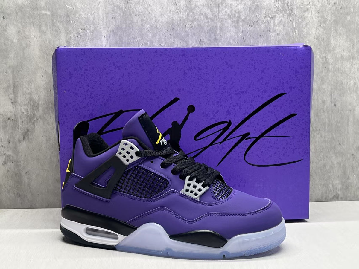 Air Jordan 4 Retro Lakers Purple-Gold