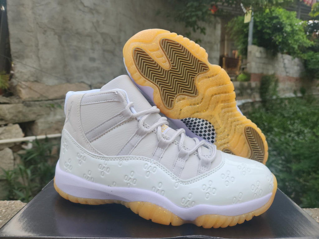 Air Jordan 11 Retro High-Frequency White & Light Yellow