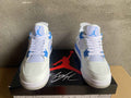 Air Jordan 4 – White & Blue Sneakers