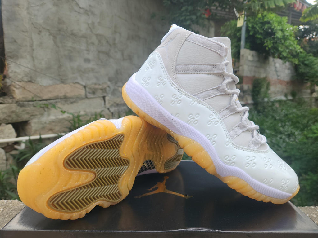 Air Jordan 11 Retro High-Frequency White & Light Yellow