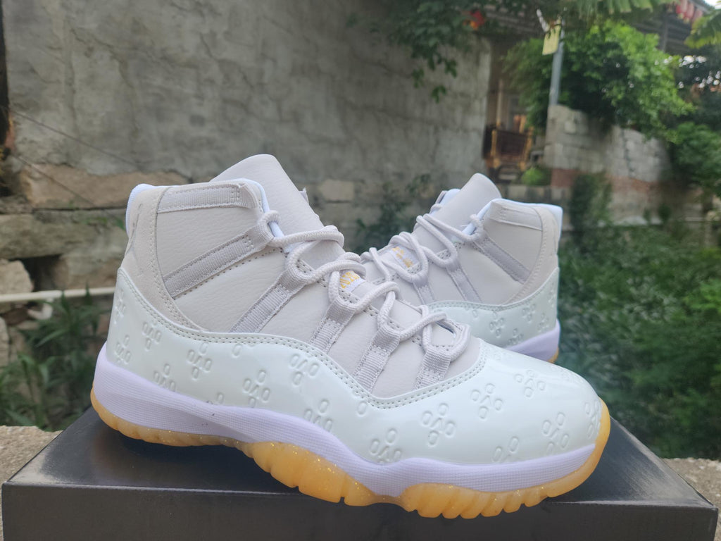 Air Jordan 11 Retro High-Frequency White & Light Yellow