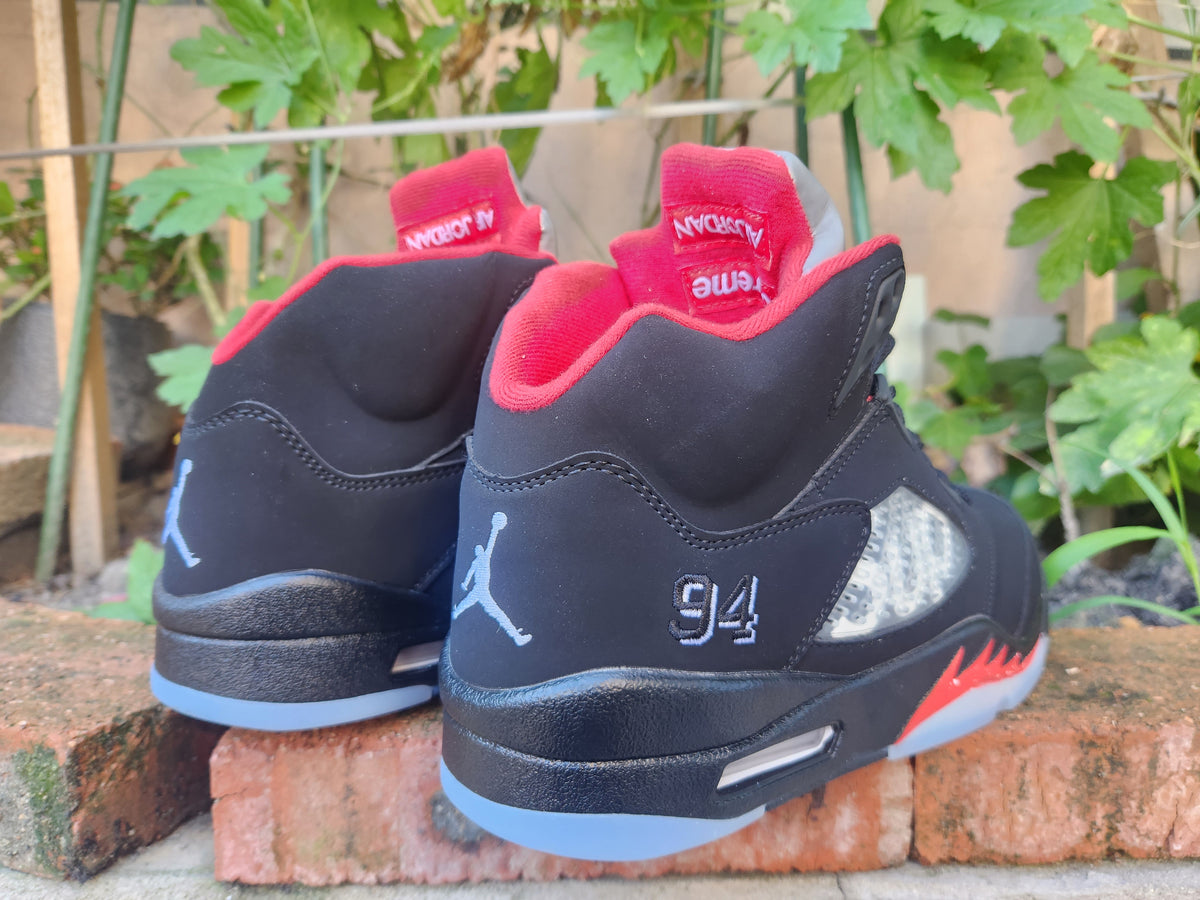 Air Jordan 5 SUP Men's Sneakers – Black & Red