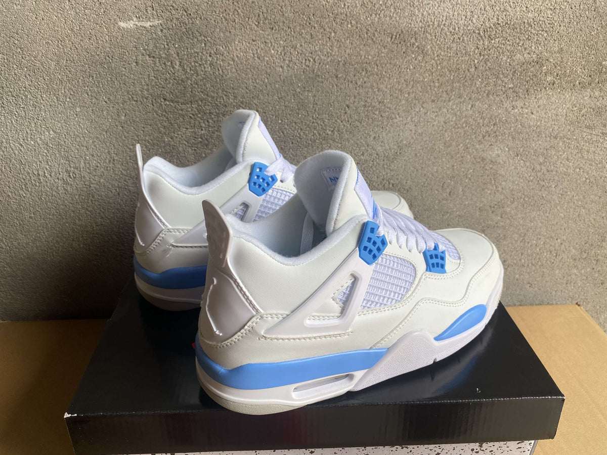 Air Jordan 4 – White & Blue Sneakers