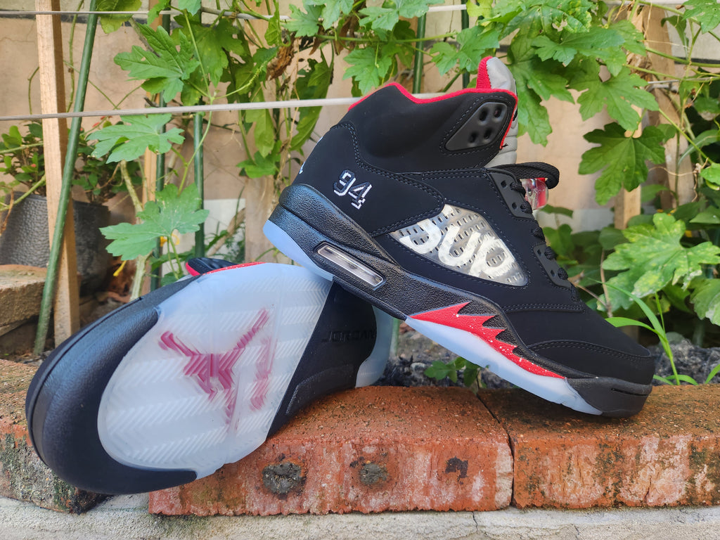 Air Jordan 5 SUP Men's Sneakers – Black & Red