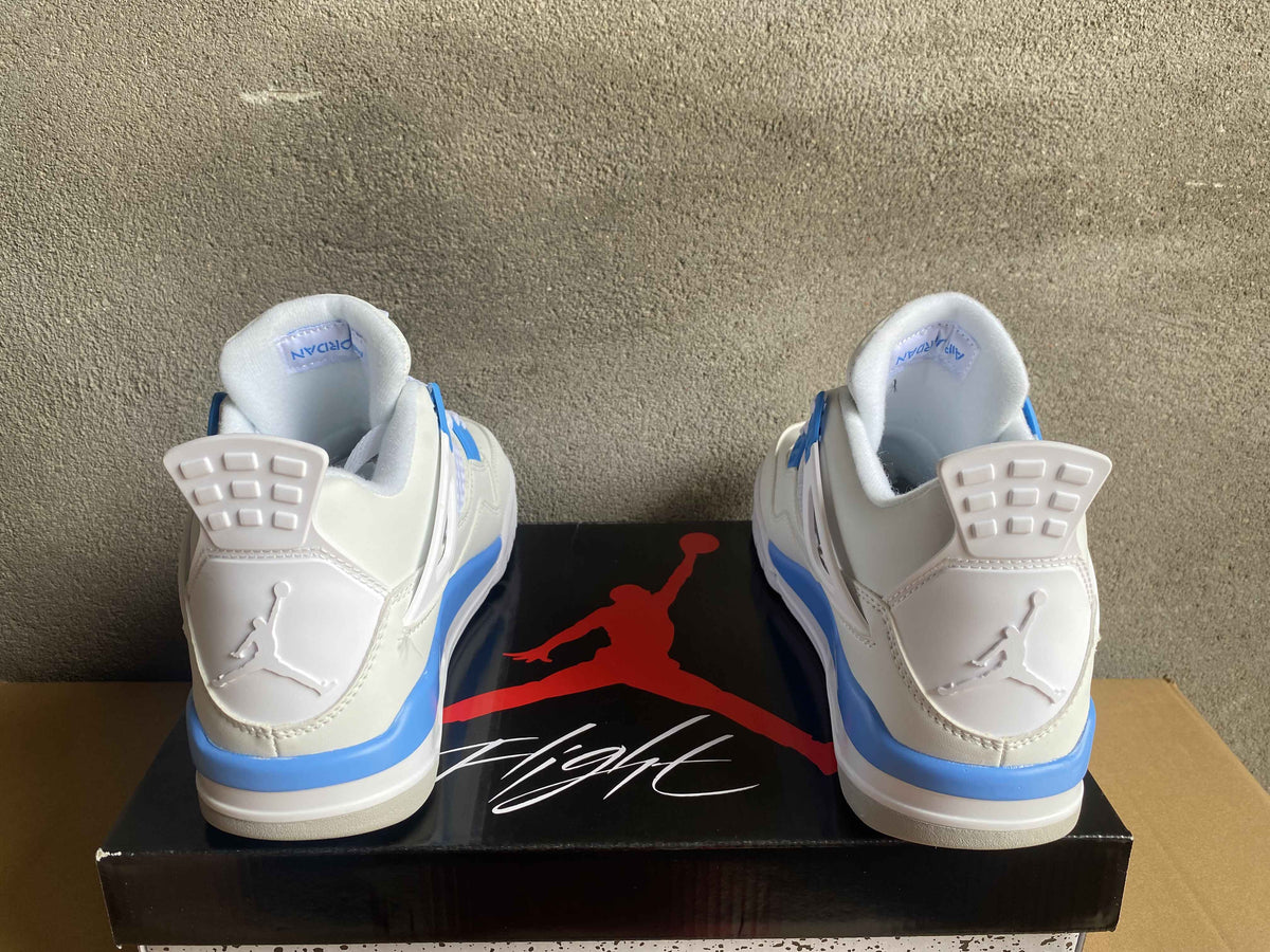 Air Jordan 4 – White & Blue Sneakers