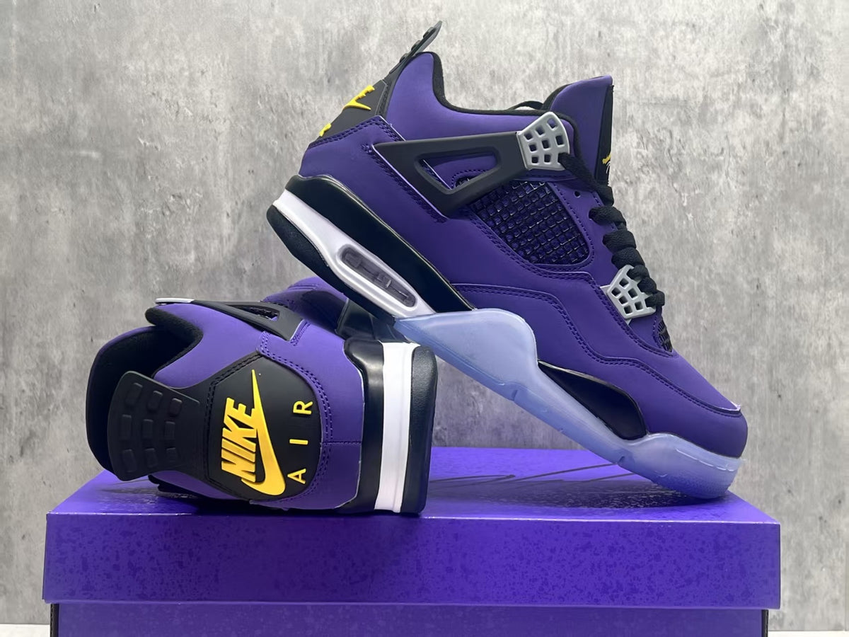 Air Jordan 4 Retro Lakers Purple-Gold