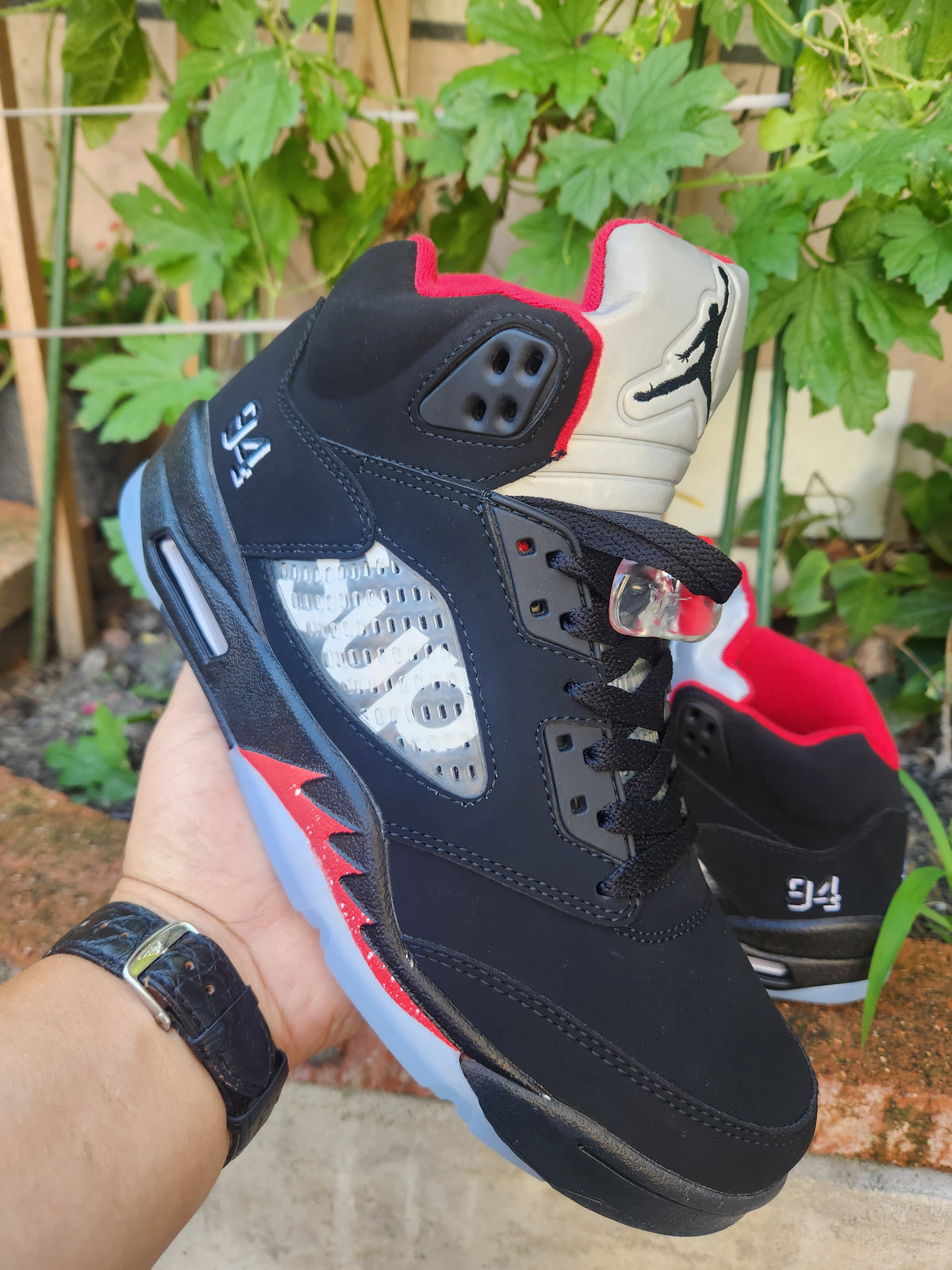 Air Jordan 5 SUP Men's Sneakers – Black & Red